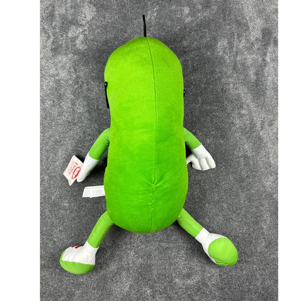 Fiesta Mr. Pickle Plush 17 Inch Green Stuffed Toy Glasses Mustache C16185 NWT - Picture 3 of 9
